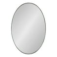 thumbnail image 1 of Kate and Laurel Rollo Modern Oval Metal Framed Mirror, 20 x 30, Black, Decorative Contemporary Mirror Decor for Wall, 1 of 6