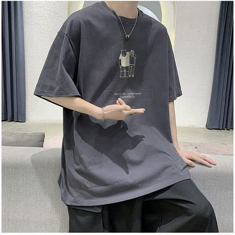 DanceeMangoos Men Harajuku Streetwear T-Shirt Grunge Oversized