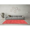 thumbnail image 3 of Ahgly Company Indoor Square Oriental Red Industrial Area Rugs, 3' Square, 3 of 4