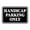 Black, variant on Signs ByLITA Classic Framed Handicap Parking Only Sign (Brushed Silver) - Small