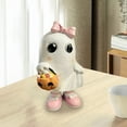 thumbnail image 4 of Moocorvic Halloween Ghost Figurines Ceramic White Ghost Statue Small Sculpture Ornament Cute Ghost Decor for Table Centerpieces Decorations 4'', 4 of 6