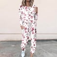 thumbnail image 2 of PuLe Long Sleeve Tops for Women Womens 2 Piece Tracksuit Fall Outfits 2024 Crew Neck Long Sleeve Sweatshirts & Sweatpants Lounge Sets Sweatsuits, 2 of 5