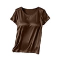 thumbnail image 6 of Kukoosong Women's Basic Crew Neck T-Shirts Solid Color Short Sleeve Pullover for Summer Casual, Everyday Essential Tee Shirt for Women, 6 of 7