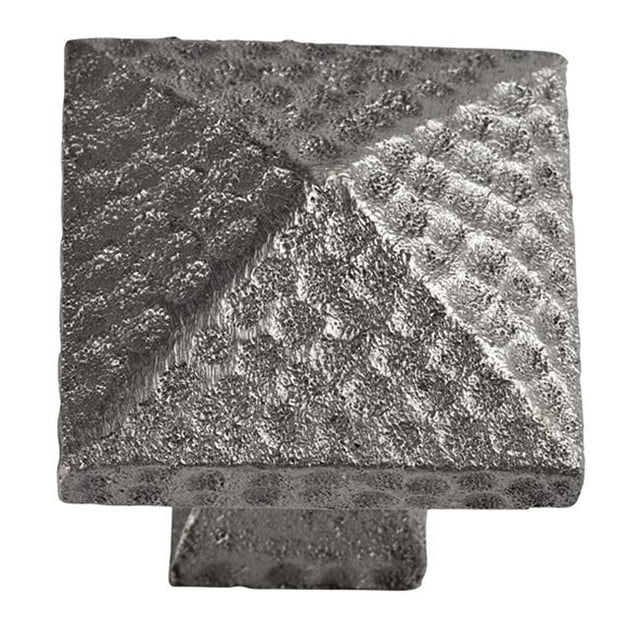 The Copper Factory Solid Cast Copper Small Pyramid Knob in Satin Nickel Finish - CF108SN