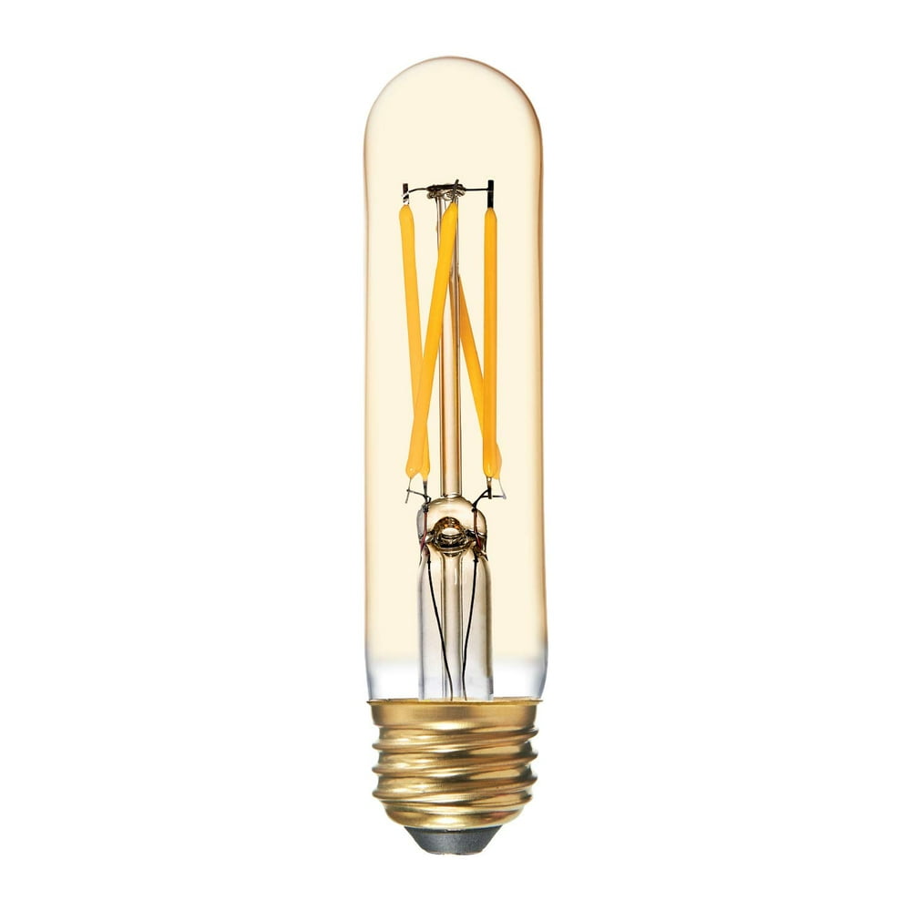 GE Lighting 36578 Amber Glass Light Bulb LED Vintage Style Dimmable T9