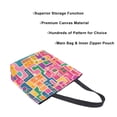 thumbnail image 3 of FORMRS Womens Canvas Tote Bag with Zipper Inner Pocket Shoulder Handbag, Art Map, 3 of 7