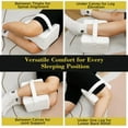 thumbnail image 5 of Knee Pillow for Side Sleepers, Leg Pillow for Sciatica, Back, HIPS, Knees, Joints Pain Relief,Pillows for Between Legs While Sleeping Spine Alignment Support & Relieves Pressure(White), 5 of 17