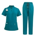 thumbnail image 3 of Conjunto De Camiseta Y Pantalones De Enfermería Para Salón De Belleza, SPA, Cosmetología, Peluquero De Mascotas, 3 of 8