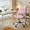 Pink, variant on Vanity Chair with Back, Adjustable Height Armless Office Chairs, 360°Swivel Cross Legged Office Chair, Cute Desk for Vanity, Bedroom Pink