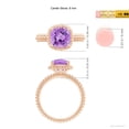 thumbnail image 4 of ANGARA Natural 2.2 Ct. Amethyst Solitaire Ring in 14K Rose Gold for Women (Ring Size: 12), 4 of 9