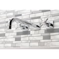 thumbnail image 2 of Kingston Brass KS6051BEX Essex Two-Handle 3-Hole Wall Mount Roman Tub Faucet in Polished Chrome, 2 of 7
