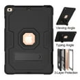 thumbnail image 2 of iPad 10.2 Case 7th Generation, Allytech Hybrid Dual Layers Heavy Duty Shockproof Defender Build Kickstand Drop Protection Case Cover for Apple iPad 7th Gen 2019, Black, 2 of 7