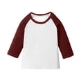 thumbnail image 1 of ShomPort T-Shirts pour Garçons Unisexes Manches Raglan Col Rond Manches 3/4 Légers Tendance Hauts Extensibles Athlétiques Respirants, 1 of 6