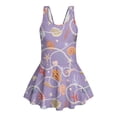 thumbnail image 4 of Tutolipy Seashell Coastal Print Girls’ Swimwear One Piece, Skirt Sleeveless Bathing Suit for Kids, Built in Shorts Girls One Piece Bathing Suit with Skirt Bottom Size 10-11 Years, 4 of 8