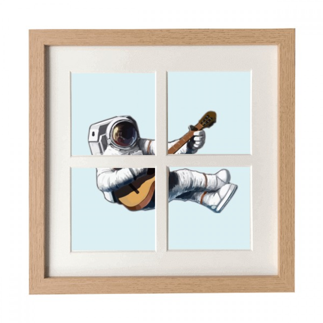 Instrumentos musicales clásicos Pantalla de escritorio de pared de marco 4 aperturas