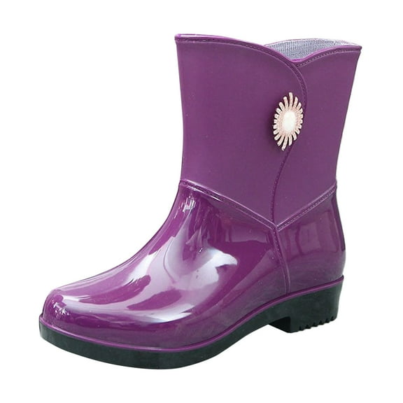 EHQJNJ Rain Boots Women Rain Shoes Shoes Comfortable Light Ankle Rain Boots Frosted Outdoor Rain Boots Womens Rain Boots Tall Insulated Ankle Rain Boots for Women Wide Width