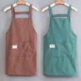 thumbnail image 2 of Hadanceo Cooking Apron Stripe Printing Front Pocket Sleeveless Kitchen Women Doing Housework Clothes Protector Apron, 2 of 8