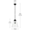 thumbnail image 3 of 52662BKCLR Kichler Lighting Marsailli - 1 Light Pendant-19.75 Inch Tall and 15.75 Inch Wide-Black Finish-Clear Glass Color, 3 of 5