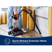 BISSELL CleanView Compact Bagless Upright Vacuum with Scatter-Free Technology, Powerful Suction, Extended Reach, Model 3508T, Red