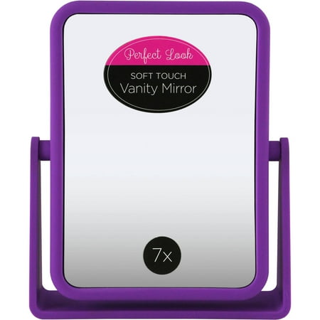 Swissco Soft Touch Square Standing Mirror 1X/7X in Purple