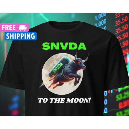 NVDA To The Moon Funny Stock Market Shirt for Nvidia Investor Wall Street Bets