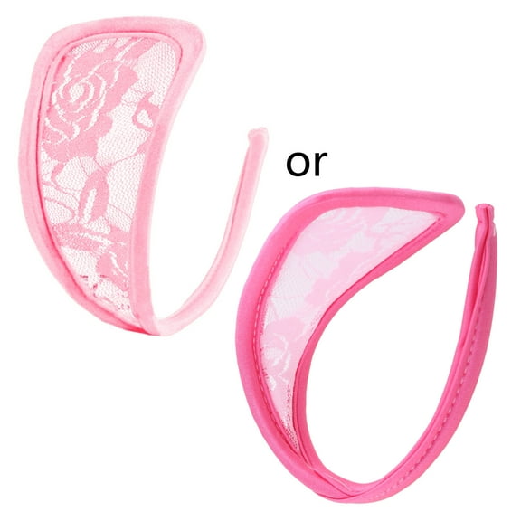 RYUJNDK Womens Floral Lace C String Underwear Invisible Lingerie Solid Hollow Thong