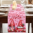 thumbnail image 3 of Table Runners 90 Inches Long Dress Scarves, Valentine's Day Farmhouse Coffee/Dining/Kitchen Table Runner for Living Room, Gnomes Roses Loves Romantic Watercolor 13x90 Inch, 3 of 9