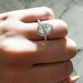 thumbnail image 4 of 2.50CT Pear Cut Lab-Created Diamond Halo Engagement Ring 14K White Gold Plated Sterling Silver, 4 of 4