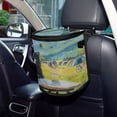 thumbnail image 6 of Qxltty Picnic Black Cat Car Trash Can with Lid Vehicle Backseat Hanging Leak Proof Storage Bin, 6 of 7