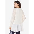 thumbnail image 3 of Roaman's Women's Plus Size Lace & Georgette Swing Tunic, 3 of 4