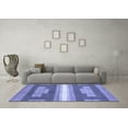 thumbnail image 3 of Ahgly Company Machine Washable Indoor Rectangle Abstract Blue Modern Area Rugs, 2' x 3', 3 of 4