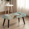 thumbnail image 4 of XYZCANDO Wear Resistant Bench Covers, Starfish Polyester Spandex Elastic Long Bench Slipcover for Dining Room Living Room, 4 of 9