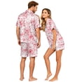 thumbnail image 4 of Halloween Couple Pajamas Matching Sets Button Up Pajamas Halloween Pj Set Halloween Pajamas Spooky Pajamas Women Couple Matching Pajamas Sets Women & Men Button Down Pjs Men, White, M, 4 of 5