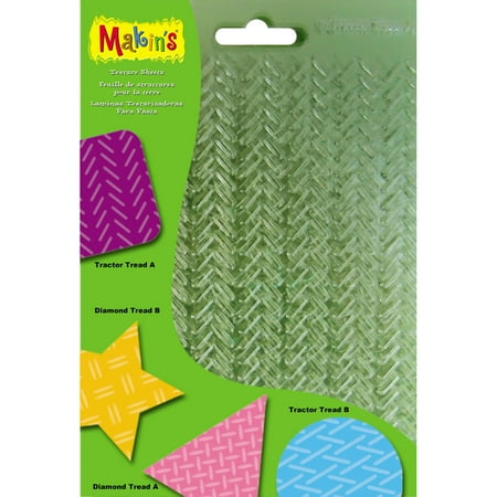 Makin's Clay Texture Sheets 7"X5.5" 4/Pkg-Set G (Tractor & Diamond Treads)