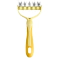 thumbnail image 2 of 2 in 1 Professional Grooming Rake for Cats & Dogs-Dematting Comb for Easy Mats & Tangles Removing,Hair Removal Cleaner for Pets(Orange), 2 of 9