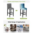 thumbnail image 3 of Blue Ombre Bar Stool Covers Set of 6, Coastal Beach Modern Abstract Art Stretch Washable Bar Chair Covers with Backs, Removable Pub Counter Height Chair Cover for Kitchen Dining Room Cafe, 3 of 7