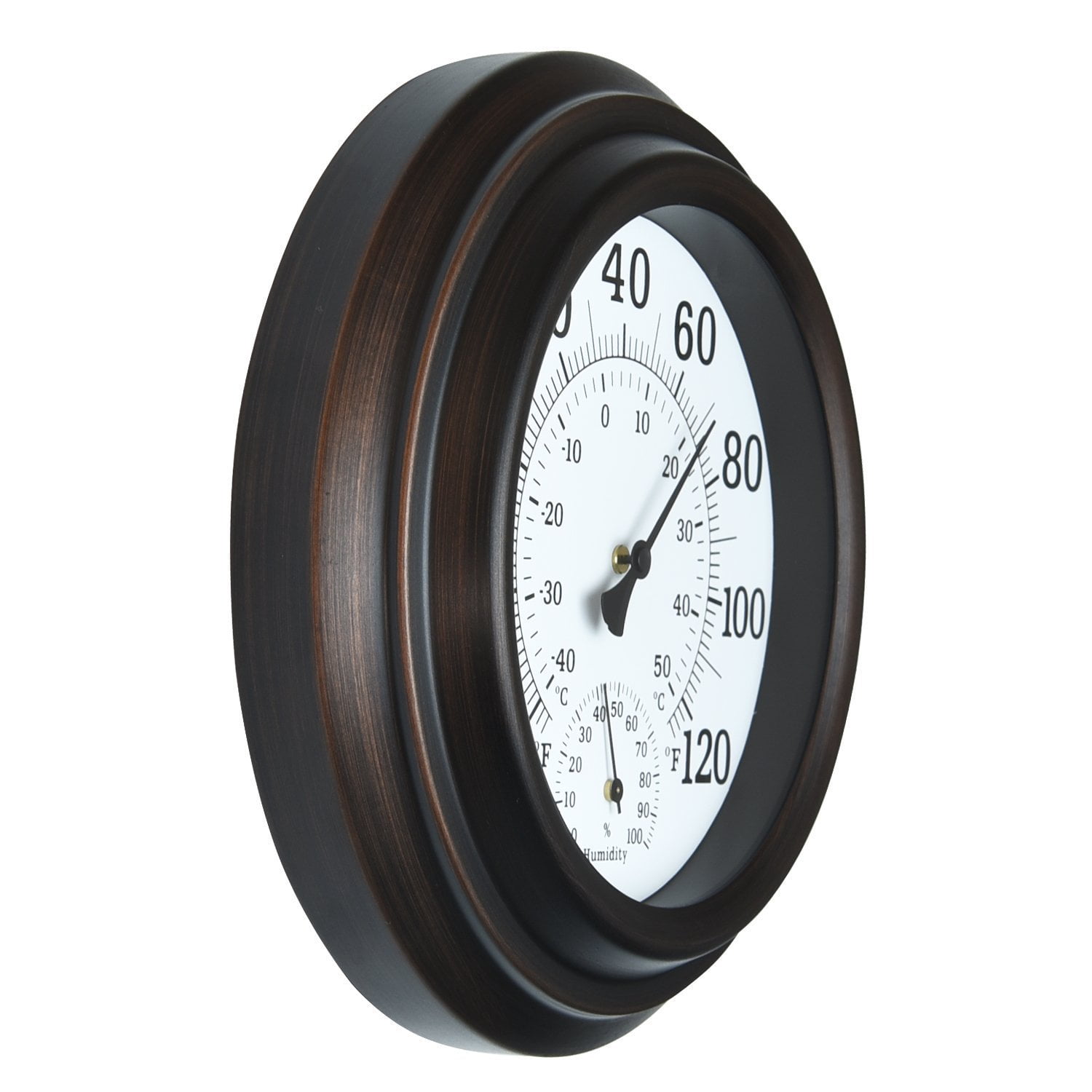 Gohope 8" Decorative Indoor/Outdoor Patio Wall Thermometer (Bronze