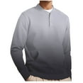 thumbnail image 2 of BSDJILFG Big and Tall Sweatshirts for Men No Hoods with Front Pockets,Business Casual Gradient Color Button Up Henley Tops Sizes S-5XL, 2 of 4