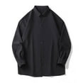 thumbnail image 2 of YLSDY Mens Dress Shirts Business Casual Regular Fit Formal Shirts Untucked Wrinkle-Free Long Sleeve Button Up Wedding Tops Black XL, 2 of 3