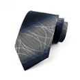 thumbnail image 3 of Corbata de hombre de seda jacquard hecha a mano, ropa formal profesional, entrevista de negocios, corbata a rayas para hombre, 3 of 4