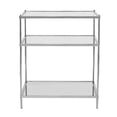 thumbnail image 3 of SEI Furniture Knox Iron Metal & Glass Mirrored Side Table in Chrome, 3 of 7