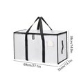 thumbnail image 3 of Hxlamzoo Heavy Duty Transparent Storage Bags with Reinforced Handles & Double Zipper - Extra Large Waterproof Organizer for Clothes, Quilts, Toys, Christmas Decor - Foldable Tote Bag, 3 of 6
