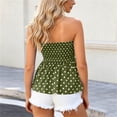 thumbnail image 6 of Aezemi Women Strapless Tank Tops, Sleeveless Tube Ruched Fashion Bandeau Tanks, Peplum Open Back Trendy Summer Vacation Blouse, 6 of 8