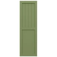 thumbnail image 5 of Ekena Millwork 15"W x 77"H True Fit PVC Farmhouse/Flat Panel Combination Fixed Mount Shutters, Moss Green (Per Pair - Hardware Not Included), 5 of 8