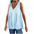 thumbnail image 5 of Giftesty Tank Tops for Women Casual Summer Solid V-Neck Sleeveless Tanks Top, 5 of 9