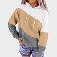 thumbnail image 2 of Womens Tunic Tops Winter Relaxed Fit Hooded Long Sleeve Bubble One Shoulder Hoody Graphic Leisure Cotton Sweatshirt Sweatshirts(Beige,XXL), 2 of 6