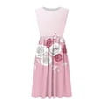 thumbnail image 5 of Yievot Summer Dresses for Women Casual Sleeveless Midi Dress Pleated Flowy Tshirt Sundress Floral Print Cute Dress, 5 of 6