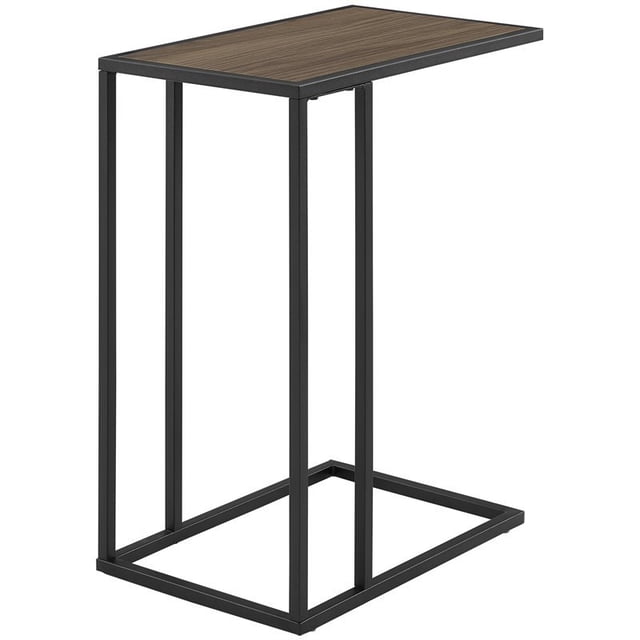 Table de Travail en C de 20 Pouces avec Plateau en Noyer Moyen