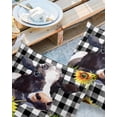 thumbnail image 3 of Outdoor Throw Pillow Cover Animal Cow Yellow Flowers Buffalo Check Plaid Waterproof Cushion Covers 2 Pack Farm Black Pillow Cases Home Decoration for Patio Garden Couch Sofa, 3 of 7