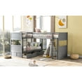 thumbnail image 5 of Bunk Bed With Loft And Two Drawers In Gray - & Functional Furniture Twin Storage Facilities Practical Bedroom, 5 of 7